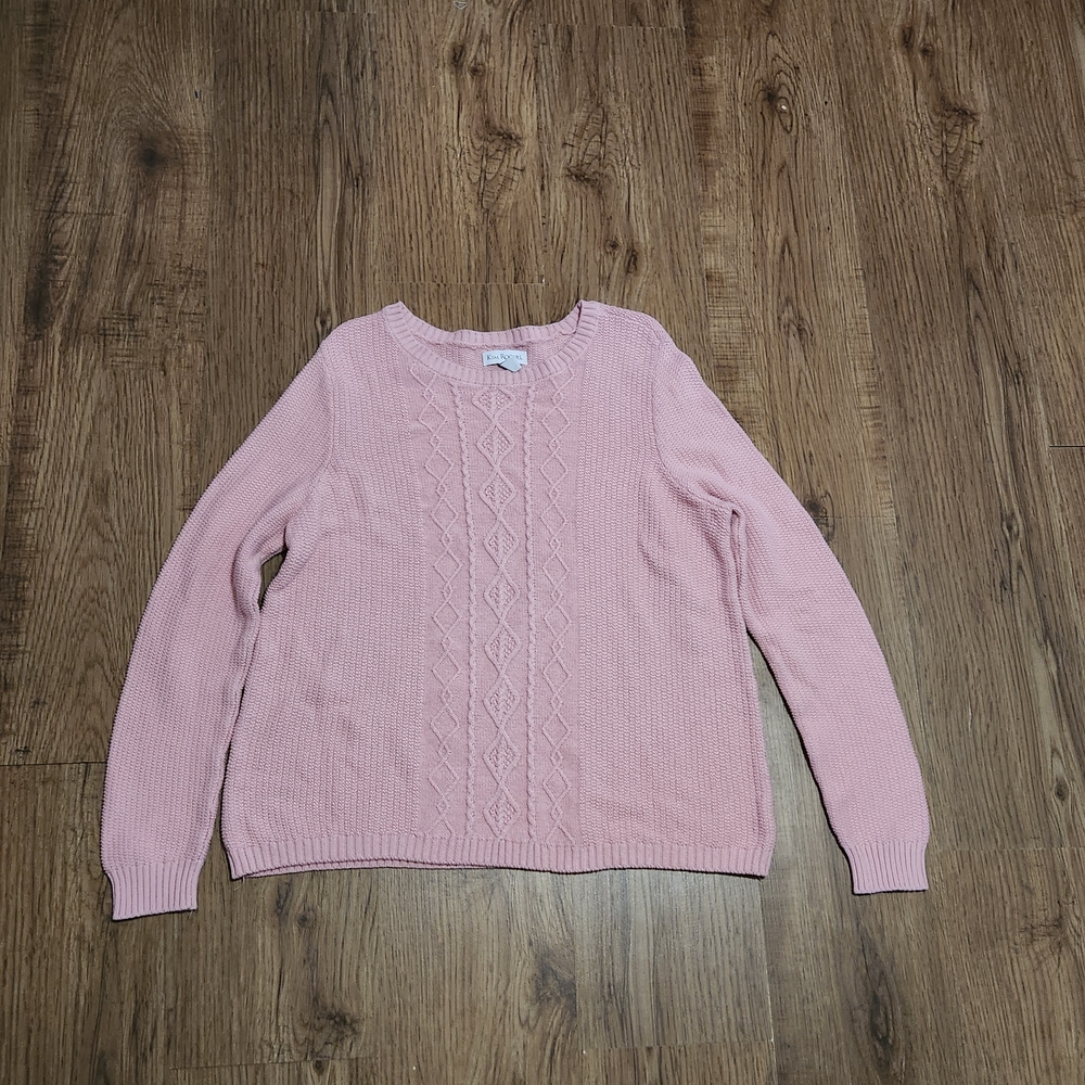 Kim Rogers Light Pink Cable Knit Sweater